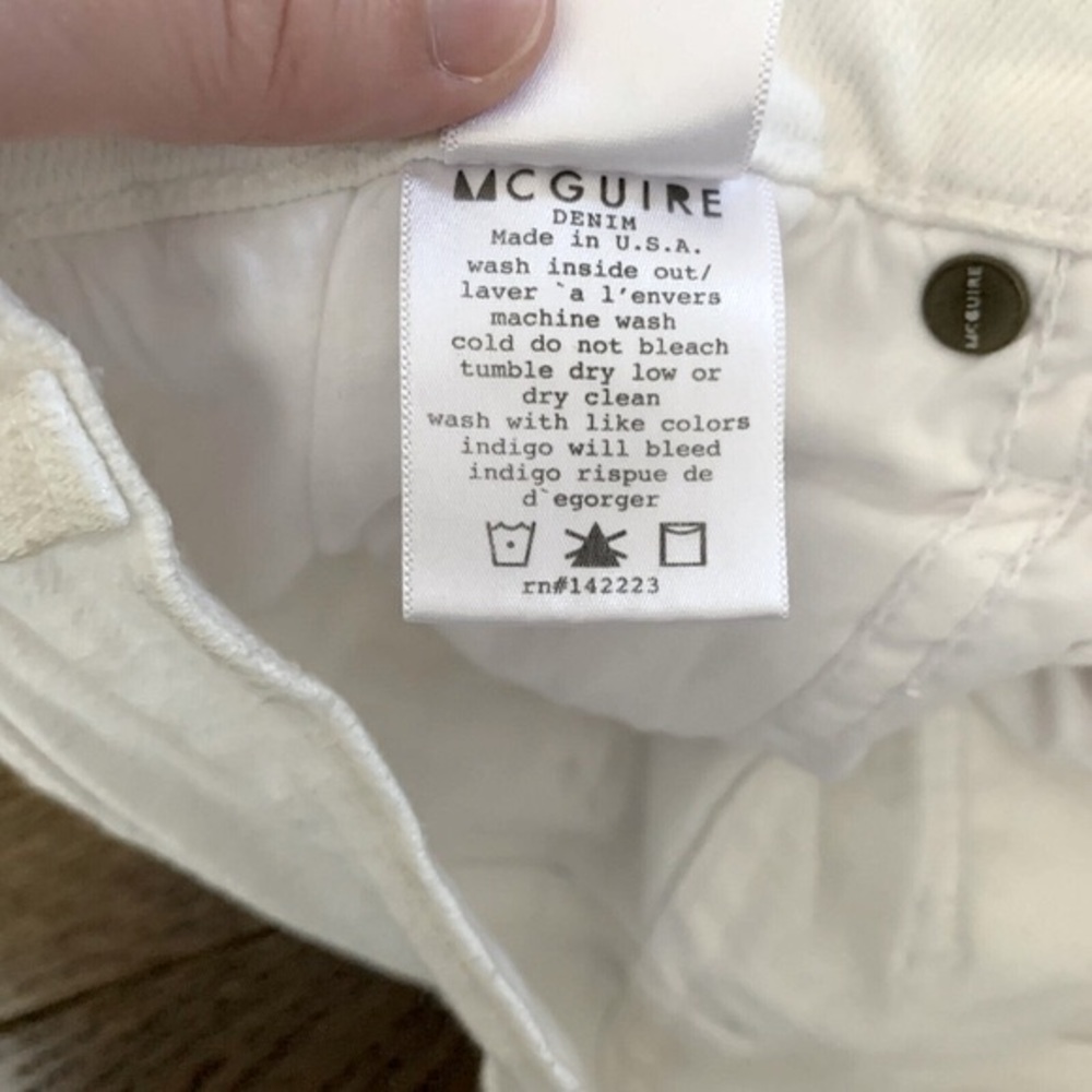 McGuire White Crop Valletta High Rise Shorts - Picture 14 of 14
